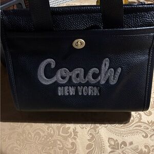 Coach black cargo tote 26 pebbled Leather Handbag